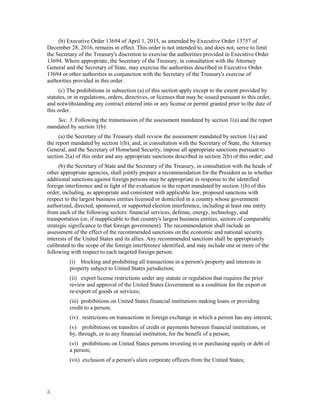 Executive Order 13848—Imposing Certain Sanctions in the Event .